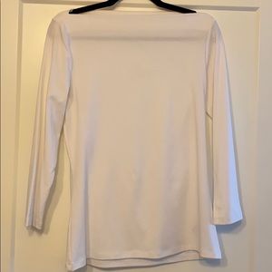 White boat neck top